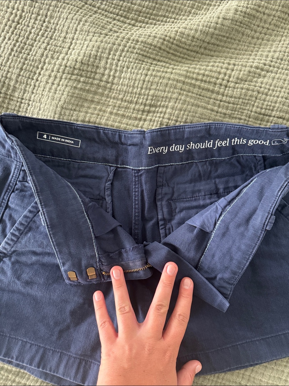 Vineyard Vines Chino Shorts in Navy - Picture 2 of 3